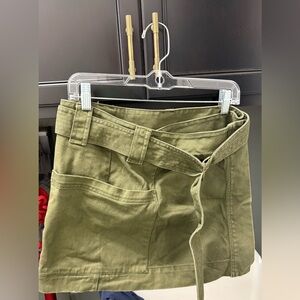 Talulah Olive Green Women's Wrap Skirt